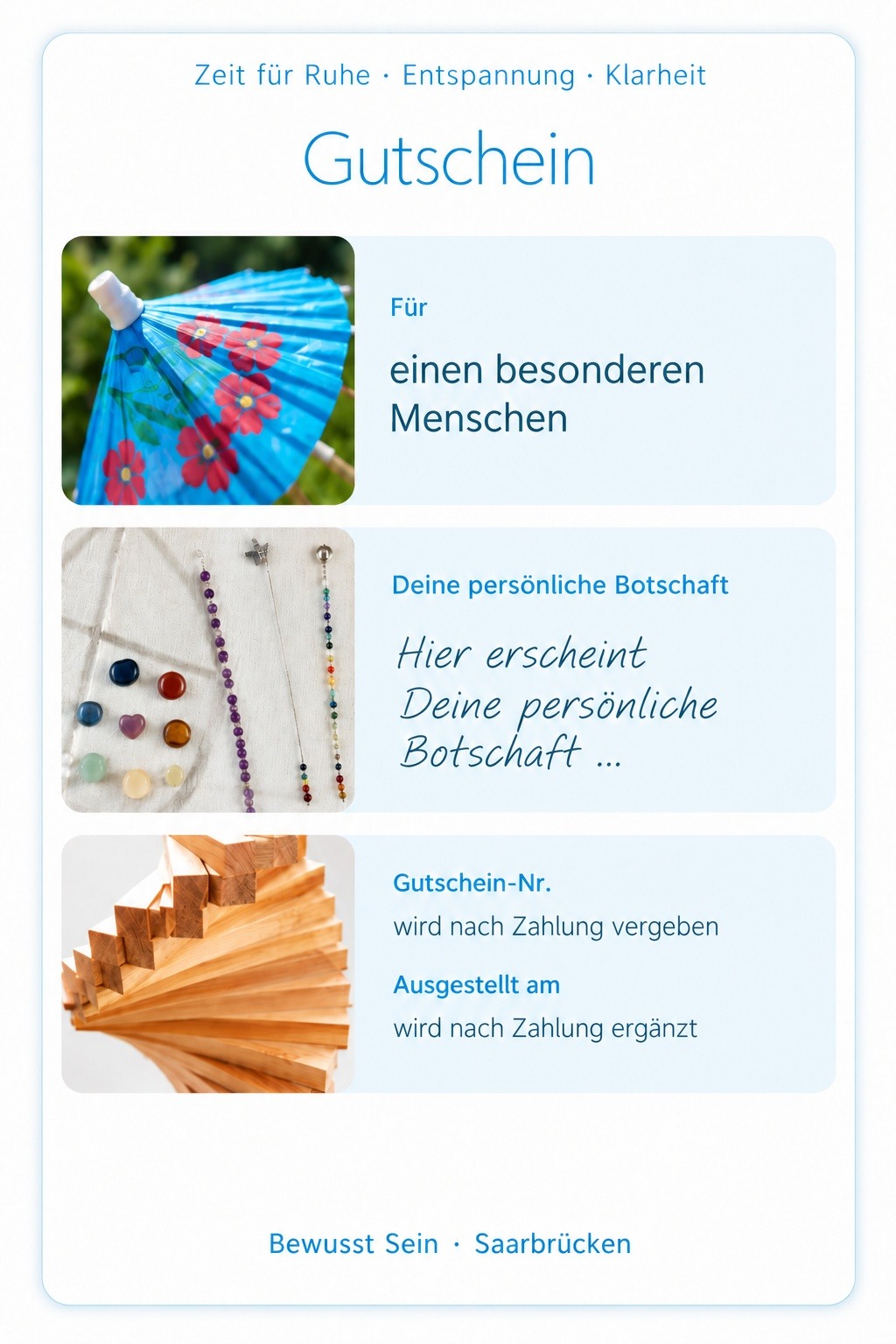 Gutschein Bewusst Sein